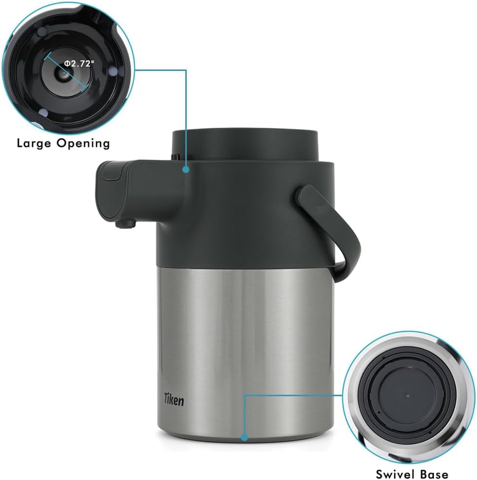 Tiken 74oz/2.2L Airpot Coffee Dispenser with Pump