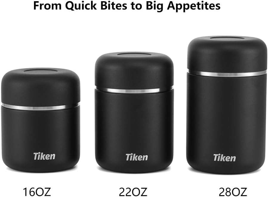 Tiken 22oz Stainless Steel Food Jar | Vacuum Insulated, Leakproof & Portable