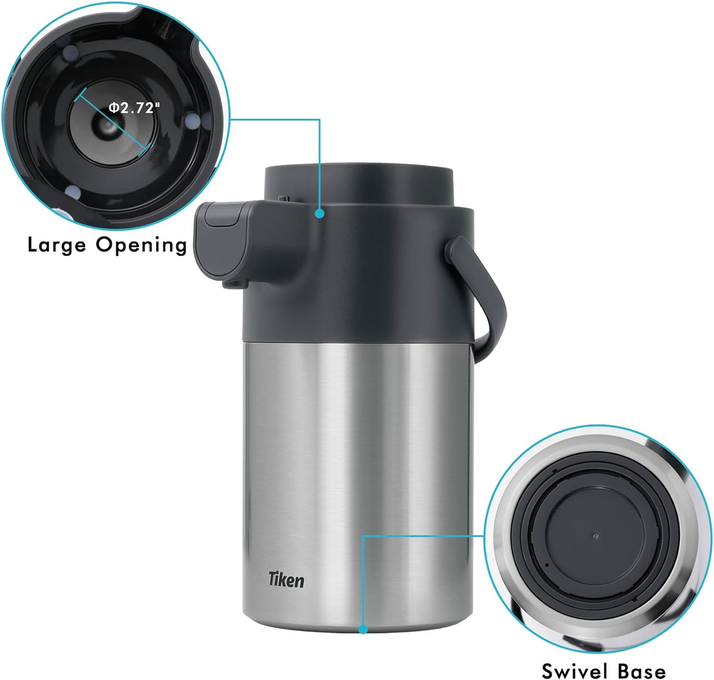 Tiken 102oz/3L Airpot Coffee Dispenser with Pump