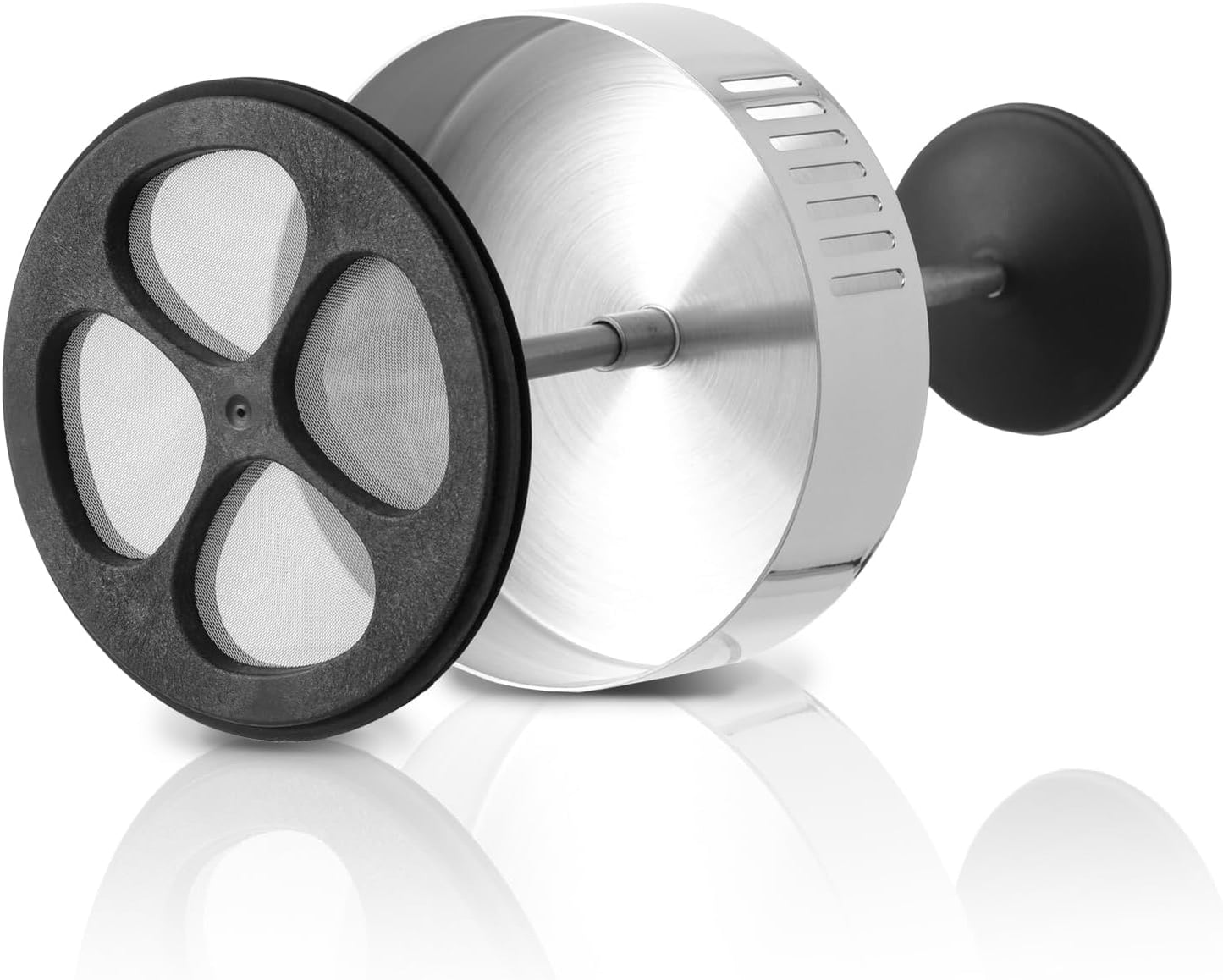 Tiken Stainless Steel French Press, 34oz Silver