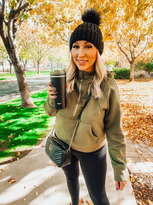 Tiken 16 Oz Insulated Tumbler, Stainless Steel Coffee Tumblers, Travel Coffee Mug 470ML – (Black)