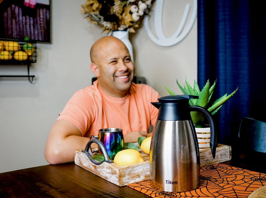 Tiken 51 Oz Thermal Coffee Carafe Stainless Steel Insulated Vacuum Coffee Pot 1.5 Liter (Silver)