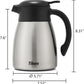 Tiken OpenClean Thermal Carafe – 1.5L / 51oz – Silver