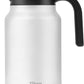 Tiken 51 Oz Thermal Coffee Carafe Double Wall Stainless Steel Insulated Coffee Server, 1.5Liter Beverage Pitcher (White)