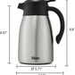 Tiken OpenClean Thermal Carafe – 2L / 68oz – Silver