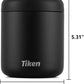 Tiken 22 fl oz / 660 mL Airtight Coffee Canister, Double-Wall Stainless Steel, Black