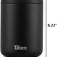 Tiken 28 fl oz / 830 mL Airtight Coffee Canister, Double-Wall Stainless Steel, Black