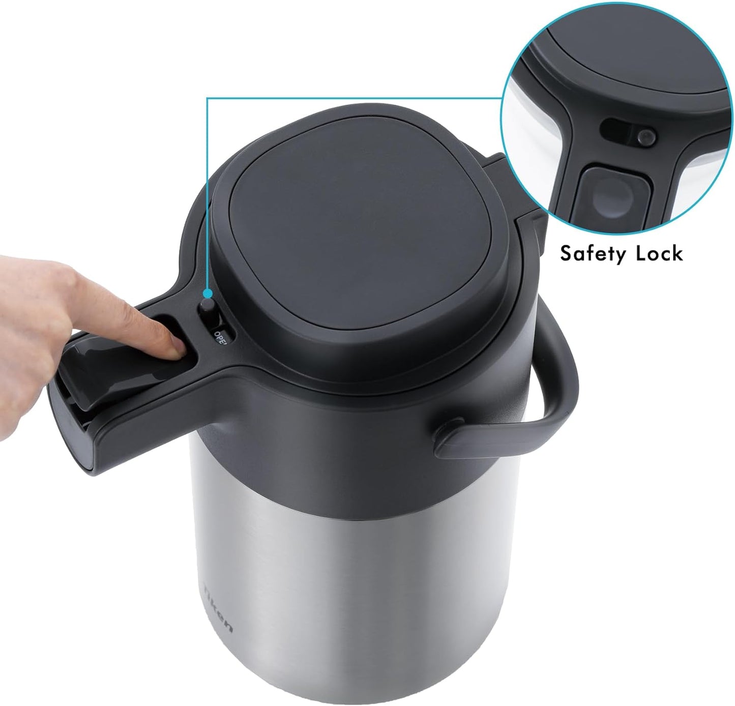 Tiken 135oz/4L Airpot Coffee Dispenser with Pump