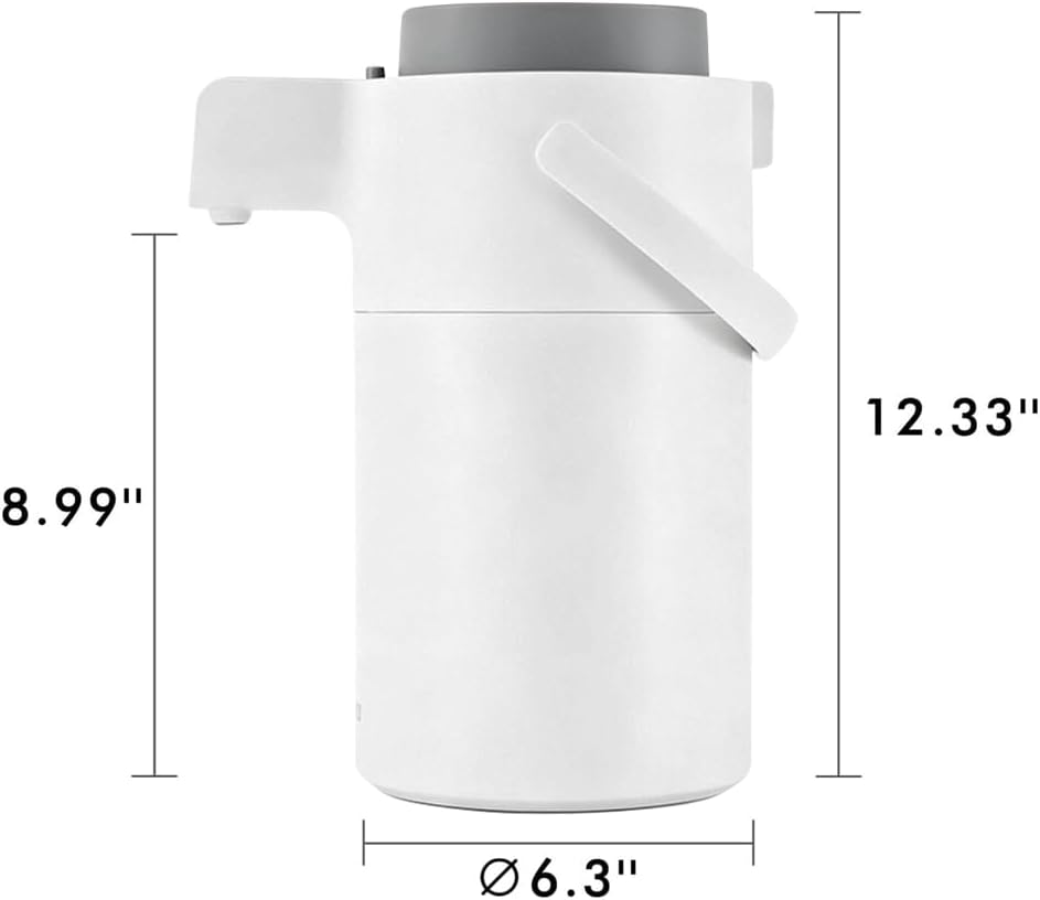 Tiken 3L Coffee Dispenser with Pump (102 oz) – 24-Hour Hot, White