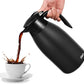 Tiken 85 Oz Thermal Coffee Carafe Stainless Steel Insulated Vacuum Coffee Pot 2.5 Liter (Black)