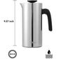 Tiken Stainless Steel French Press, 34oz Silver
