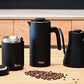 Tiken 22 fl oz / 660 mL Airtight Coffee Canister, Double-Wall Stainless Steel, Black