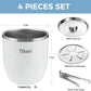 Tiken 3L Insulated Ice Bucket with Lid & Tongs – Stainless Steel, White