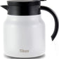 Tiken 27 Oz Thermal Coffee Server Stainless Steel Insulated Vacuum Coffee Carafes, 800ML Beverage Pitcher (White)