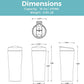 Tiken 16 Oz Insulated Tumbler, Stainless Steel Coffee Tumblers, Travel Coffee Mug 470ML – (Black)