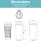 Tiken 16 Oz Insulated Tumbler, Stainless Steel Coffee Tumblers, Travel Coffee Mug 470ML – (Silver)
