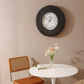Tiken Large Rustic Wall Clock, Wall Clocks Quality Quartz Battery Operated Non Ticking Handmade- Charcoal Grey