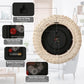 Tiken Large Rustic Wall Clock, Wall Clocks Quality Quartz Battery Operated Non Ticking Handmade- Cream
